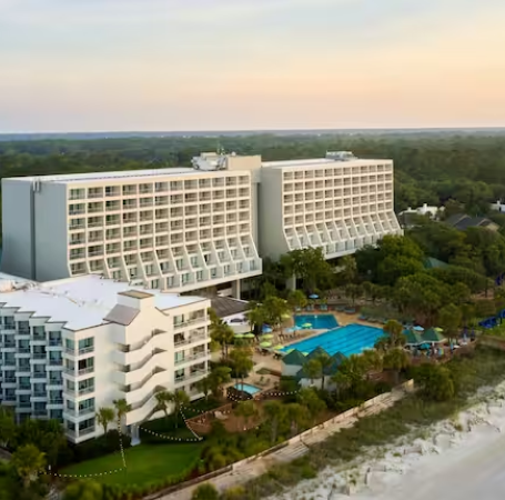 Hilton Beach Front Resort aerial photo 